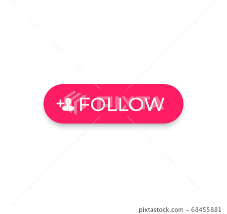 follow vector button - Stock Illustration [68455881] - PIXTA