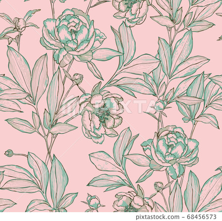 Vector botanical seamless pattern - Stock Illustration [68456573] - PIXTA