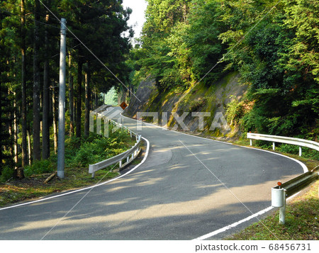 Winding mountain road 68456731