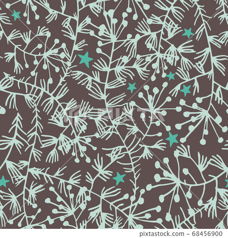 Vector botanical seamless pattern with herbs, - Stock Illustration ...