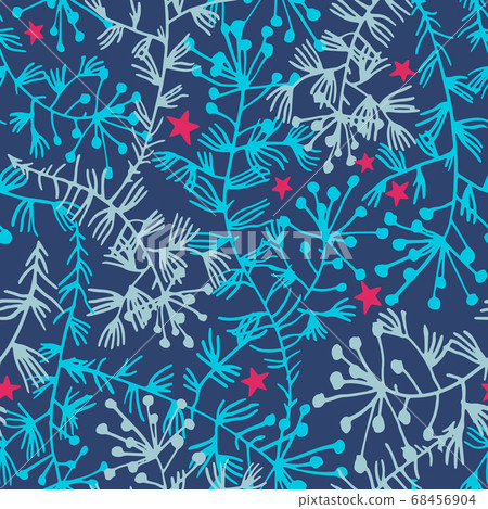 Vector botanical seamless pattern with herbs, - Stock Illustration ...