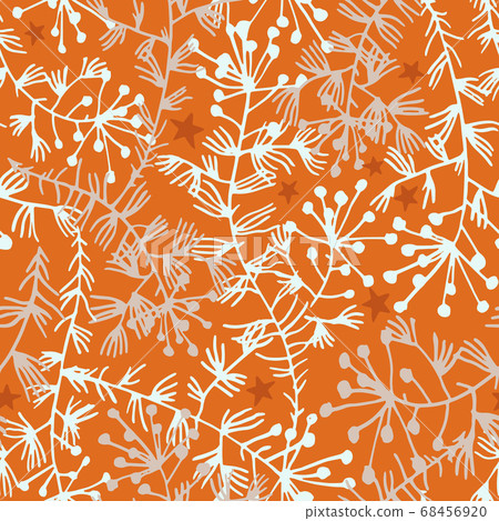 Vector botanical seamless pattern with herbs, - Stock Illustration ...