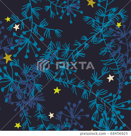 Vector botanical seamless pattern with herbs, Vector botanical seamless pattern with herbs, 68456925