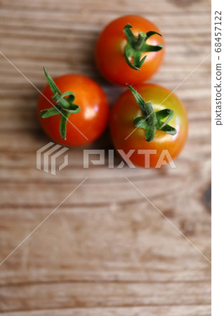 A delicious tomato placed on a tree A delicious tomato placed on a tree 68457122