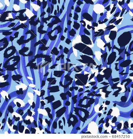Abstract artisitc seamless pattern with Animal... - Stock Illustration ...