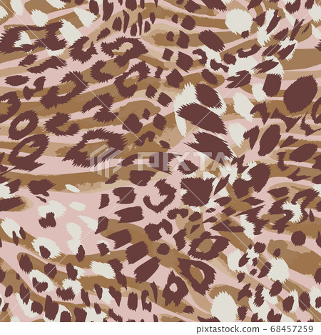 Abstract artisitc seamless pattern with Animal... - Stock Illustration ...