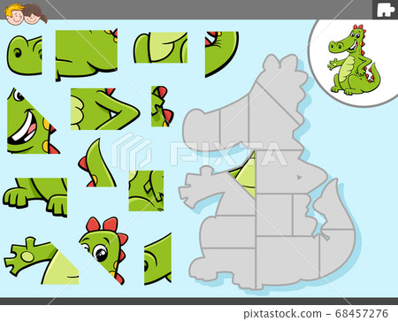 jigsaw puzzle game with dragon fantasy character 68457276