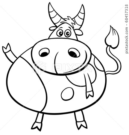 cute bull farm animal comic character coloring cute bull farm animal comic character coloring 68457318