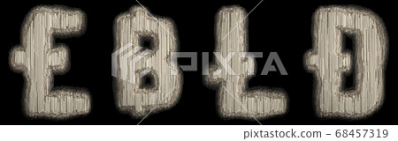 Set of symbols lira, baht, litecoin, dashcoin made of industrial metal 3D Set of symbols lira, baht, litecoin, dashcoin made of industrial metal 3D 68457319