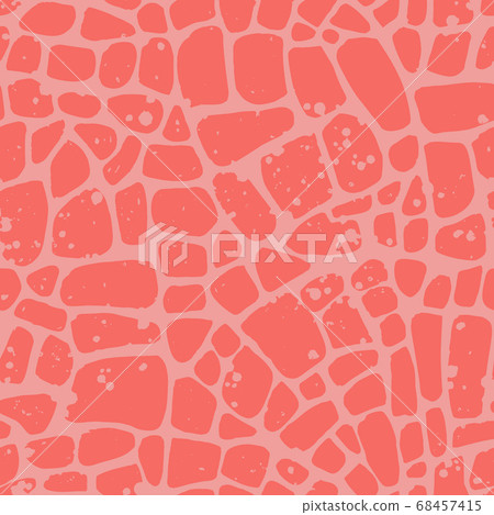 Abstract repeating geometric background with chaotic texture. Irregular blocks pattern. Seamless paving stone mosaic tracery. 68457415