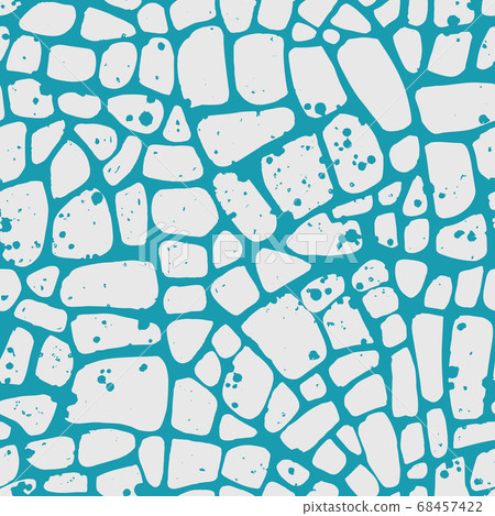 Abstract repeating geometric background with chaotic texture. Irregular blocks pattern. Seamless paving stone mosaic tracery. 68457422