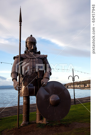 Viking Warrior Effigy at Largs Scotland Viking Warrior Effigy at Largs Scotland 68457948