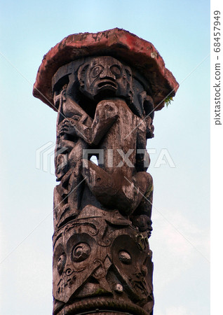 Upright Coffin or Kelideng of the Melanau People Upright Coffin or Kelideng of the Melanau People 68457949