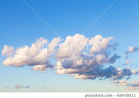 white clouds in blue evening sky white clouds in blue evening sky 68459011