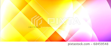 Vector abstract background - circle and cross on fluid gradient with shadows and light effects. Techno or business shiny design templates for text 68459548