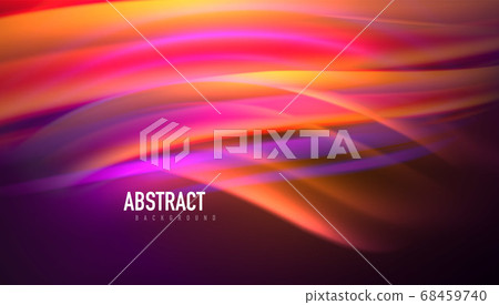 Fluid wave lines background. Trendy abstract layout template for business or technology presentation, internet poster or web brochure cover, wallpaper 68459740