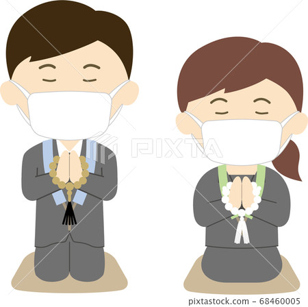 Men's and women's formal wear seiza ceremony chapter rosary mask Men's and women's formal wear seiza ceremony chapter rosary mask 68460005