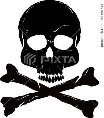 Handwritten cool skull design material 68460735