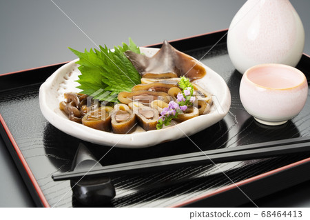 Fresh squid pickled in a bowl of squid louise 68464413