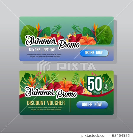 summer promo discount web banner voucher summer promo discount web banner voucher 68464525