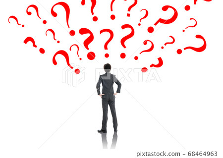 Question mark and businessman 68464963