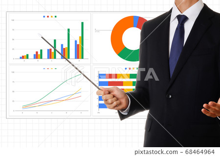 Businessman and data analysis Businessman and data analysis 68464964