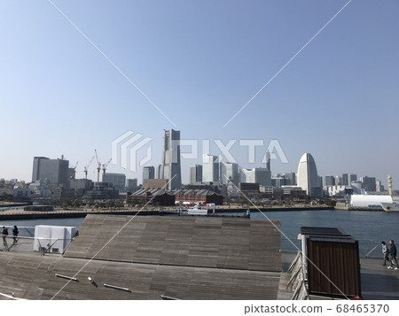 Harbor scenery with blue sky 68465370