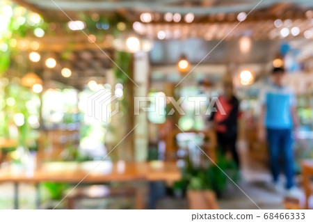 Blur coffee and restutant cafe with customers 68466333