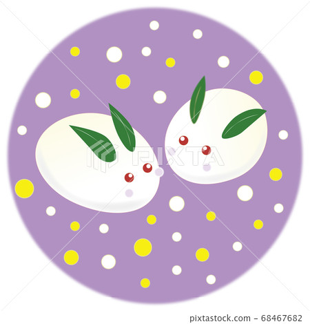 Snow rabbit illustration Japanese style Snow rabbit illustration Japanese style 68467682