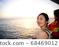 Hawaii Oahu Sunset and Woman 68469012