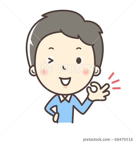A man giving an OK sign OK pose A man giving an OK sign OK pose 68470518