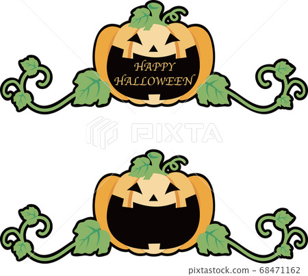 Halloween autumn pumpkin frame decoration... - Stock Illustration ...