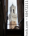 World Heritage Cityscape: Mangia Tower in Siena, Italy 68472211