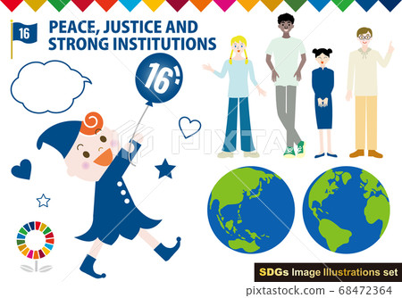 SDGs CMYK指定顏色(帶有色板)人插圖集 SDGs CMYK指定顏色(帶有色板)人插圖集 68472364