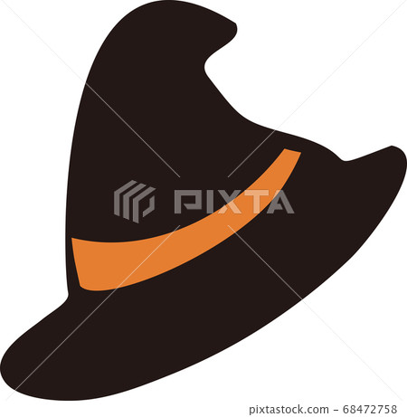 Halloween ghost witch triangle hat illustration material 68472758