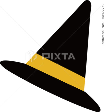 萬聖節鬼女巫三角帽插畫素材 萬聖節鬼女巫三角帽插畫素材 68472759