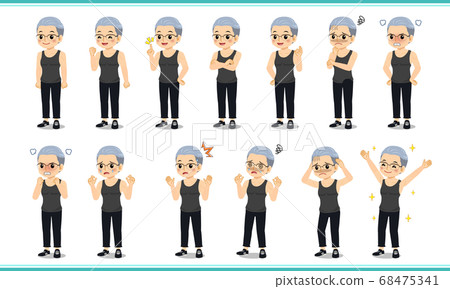 tank top, tank-top, elderly 68475341