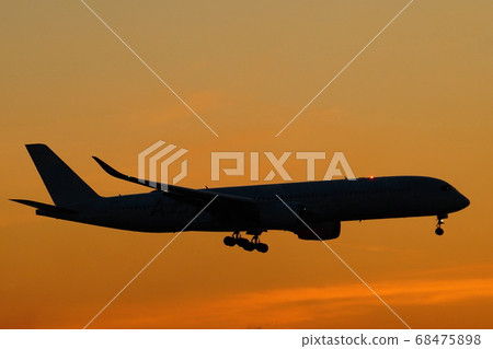 Final landing A350 towards Haneda Airport 68475898