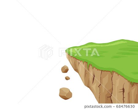 Illustration of the cliff_Crumbling rock 68476630