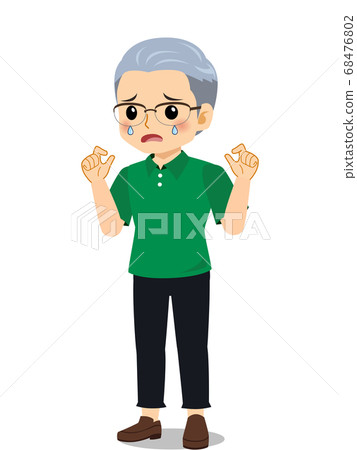 grandfather, elderly, cry 68476802