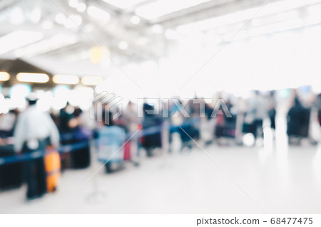 Abstract blurred crowd of passenger hurry up in Abstract blurred crowd of passenger hurry up in 68477475