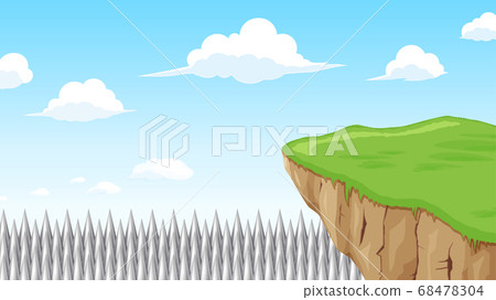 Needle hell under the cliff_background illustration_ 16:9 68478304