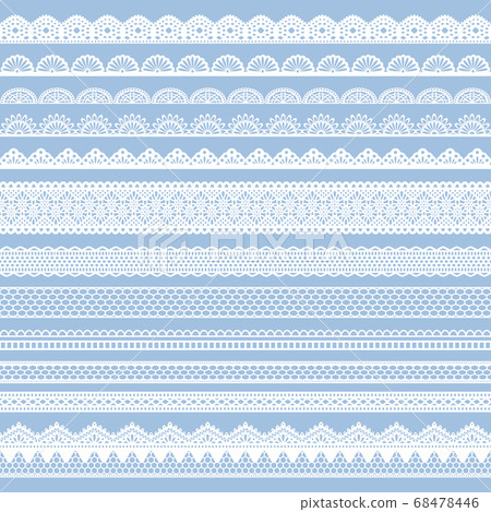 Set of lace decoration seamless pattern brushes 68478446