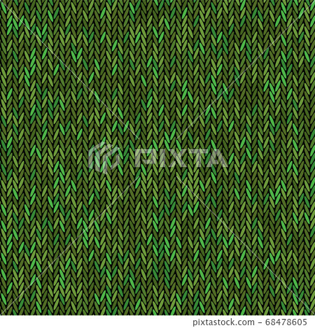 Knit texture green color. Vector seamless pattern - Stock Illustration ...