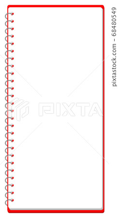 Sketchbook Ring note frame illustration * 1 page of A4 tri-fold size vector 68480549