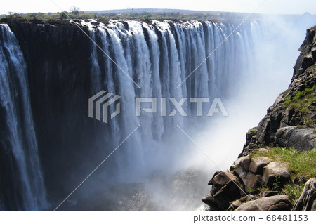 Victoria Falls on the Zimbabwe side of the world's three largest waterfalls 68481153