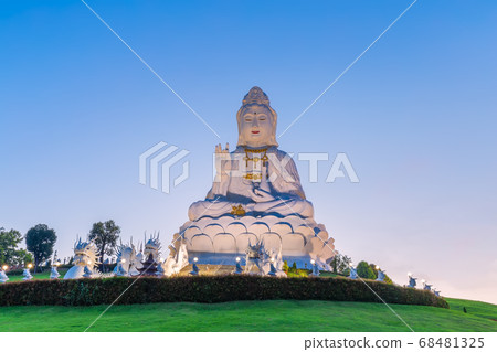 Huay Pla Kang temple or Wat Huay Pla Kang the pagoda in Chinese style , Chiangrai ,Thailand 68481325