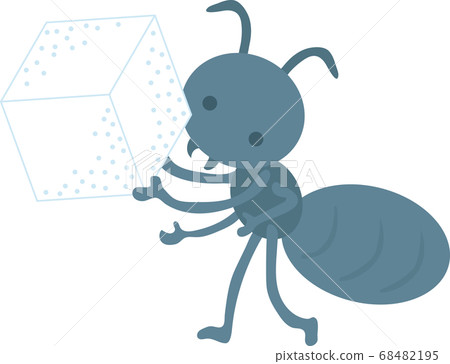 Ant with lump sugar Ant with lump sugar 68482195