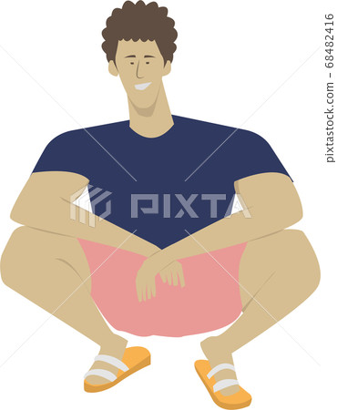 One man crouching 68482416