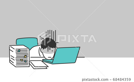 Illustration material of a tired business person 68484359
